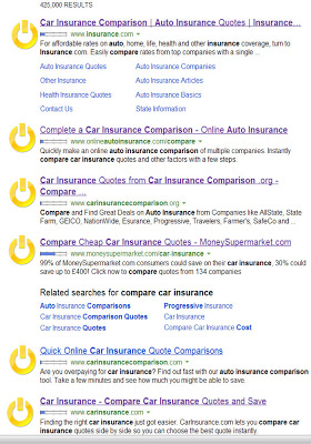 Bing auto insurance search