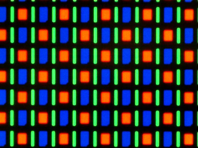 RG BG sub-pixel array as in Super AMOLED